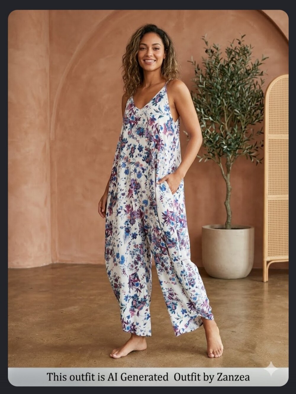 ZANZEA Collection Floral Maxi Dress Size XL Boho Cottagecore Flowy Viscose